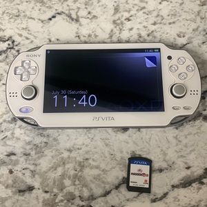 White, SONY PlayStation, PS Vita console w/genuine charger